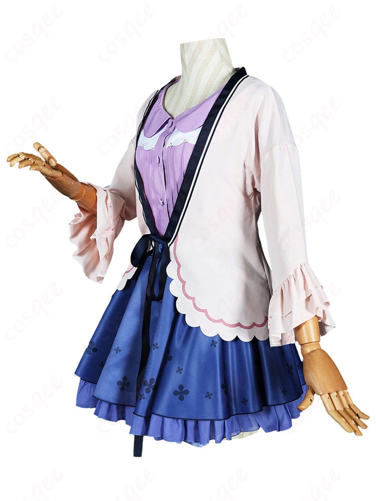 飛鳥湊 私服Ver.コスプレ衣装の側面全体、レイヤードシルエット