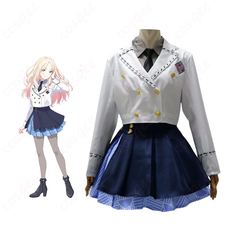 学園アイドルマスター・十王星南の初星学園制服コスプレ衣装を着用した全身イメージ