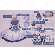 原神・オデットの青白バレエ風ドレス衣装｜撮影会で舞台映えする豪華装飾全14点セット - 6枚目の画像（サムネイル）