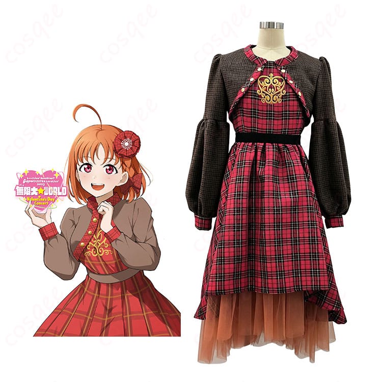 ラブライブ!サンシャイン!! 高海千歌の無限大☆WORLDステージ衣装を着用した人物イメージ