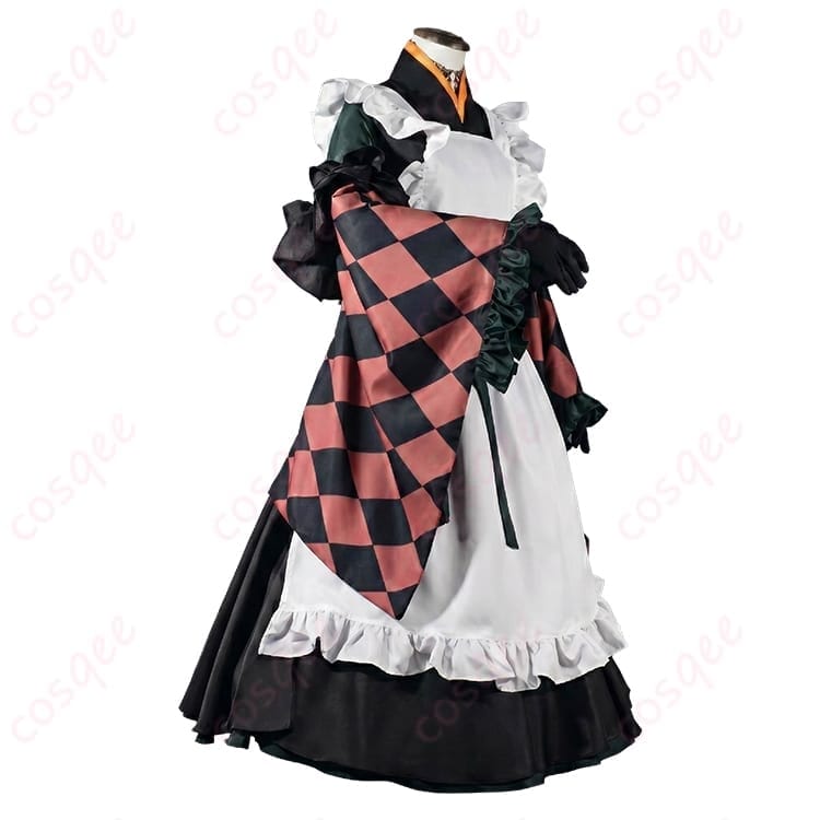 hololive 儒烏風亭らでん メイド服コスプレ衣装｜撮影映えする上品な10点セット - 2枚目の画像
