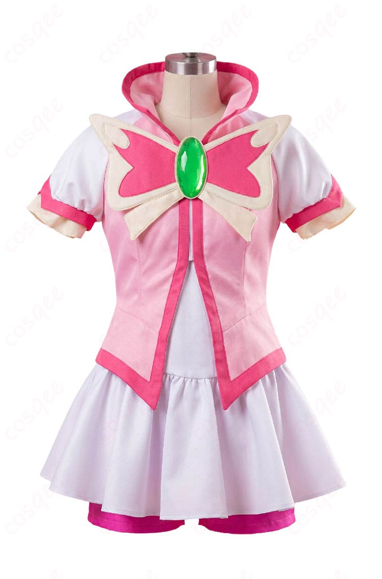 キュアドリーム変身後コスプレ衣装のワンピースとジャケット正面
