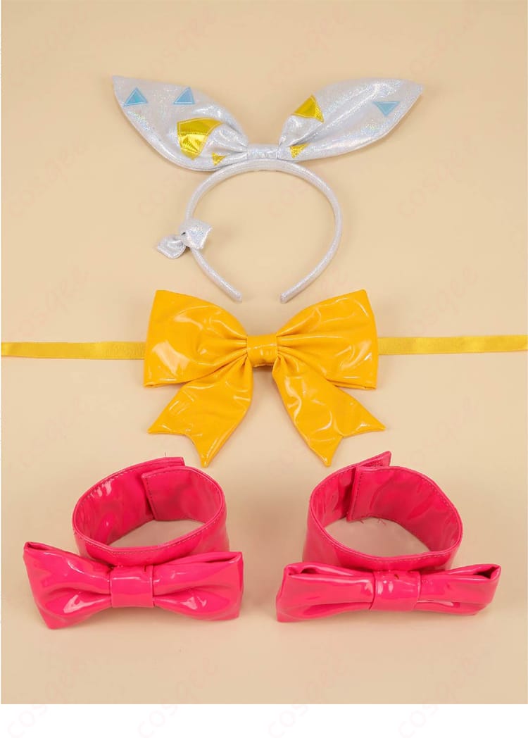 鏡音リン風コスプレ衣装に付属する蝶結びリボンアクセサリー