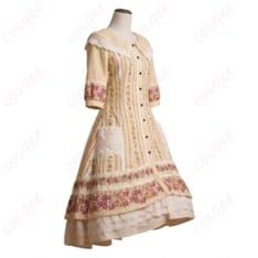 バンドリ！ガルパ 朝日六花（ロック）通常衣装 花柄レースの軽やかコスプレワンピース - 1枚目の画像（サムネイル）