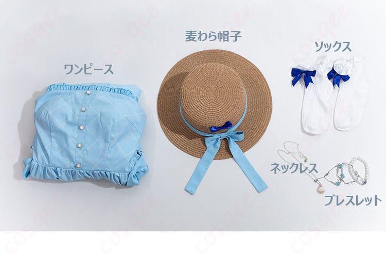 綾波レイ「Sea Breeze」第3弾のワンピース・麦わら帽子・ソックス・アクセサリー5点セット