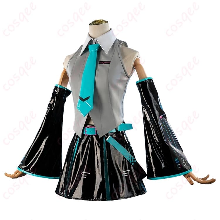 初音ミクV6のパッケージビジュアルを再現する爽やかクールなコスプレ衣装 - 2枚目の画像