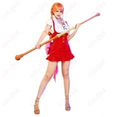 ONE PIECE ナミ ホールケーキアイランド編 赤いドレス衣装｜上品に映える再現コスプレ - 2枚目の画像（サムネイル）