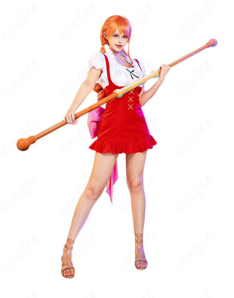 ONE PIECE ナミ コスプレ衣装に付属する背面リボンのディテール