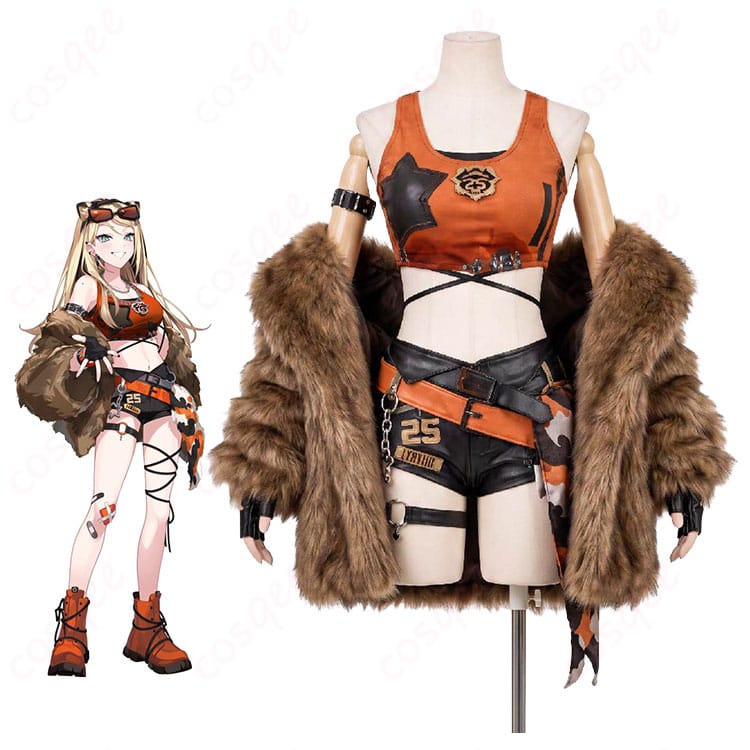 ホロライブ・虎金妃笑虎 Harajuku Original 第1弾コスプレ衣装のキャラクターイメージと全身コーディネート