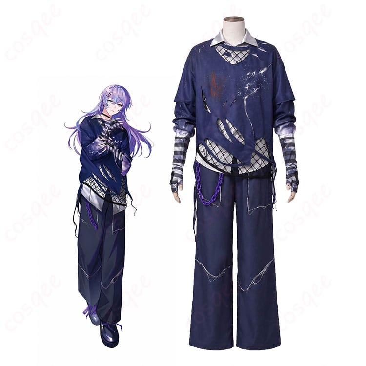にじさんじ・星導ショウのDytica×iCouleur撮り下ろしビジュアルVer.コスプレ衣装のキャラクターイメージと全身コーディネート