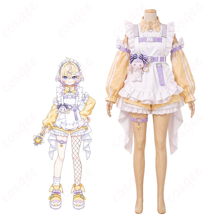 にじさんじ ぽめろ・ぱんち 魔法少女デビュー衣装Ver.のキャラクターイメージと衣装全体