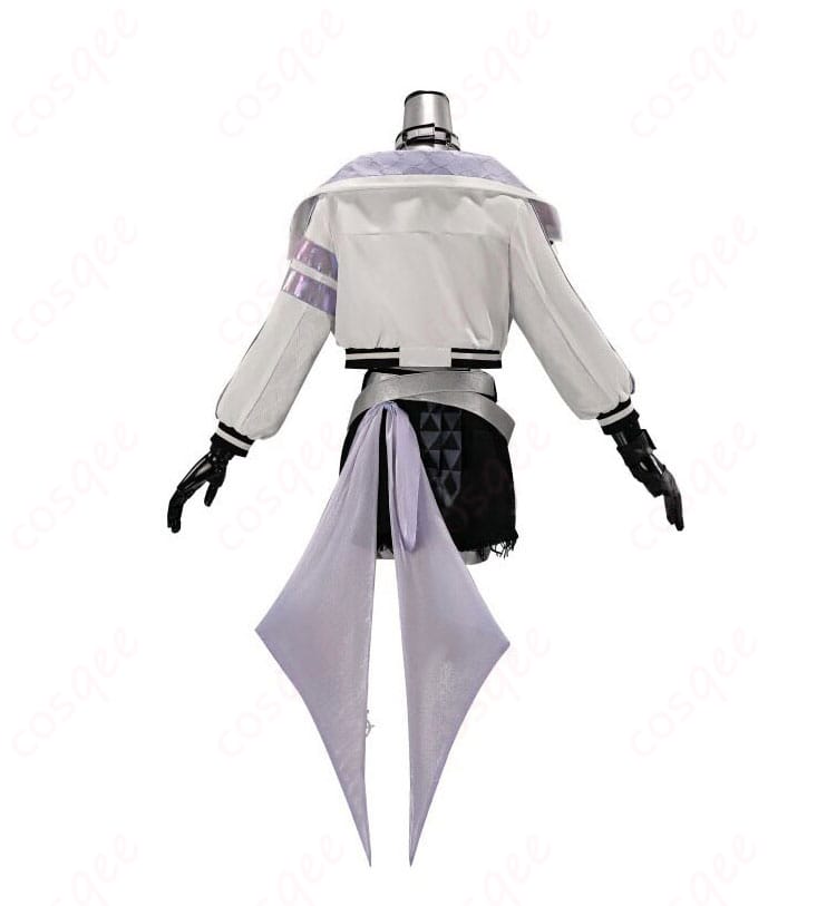 轟はじめブラックオーロラ衣装のジャケットとショートパンツ背面