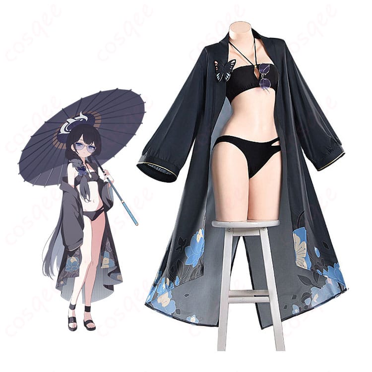 『ブルーアーカイブ』竜華キサキのキャラクターイメージと水着コスプレ衣装