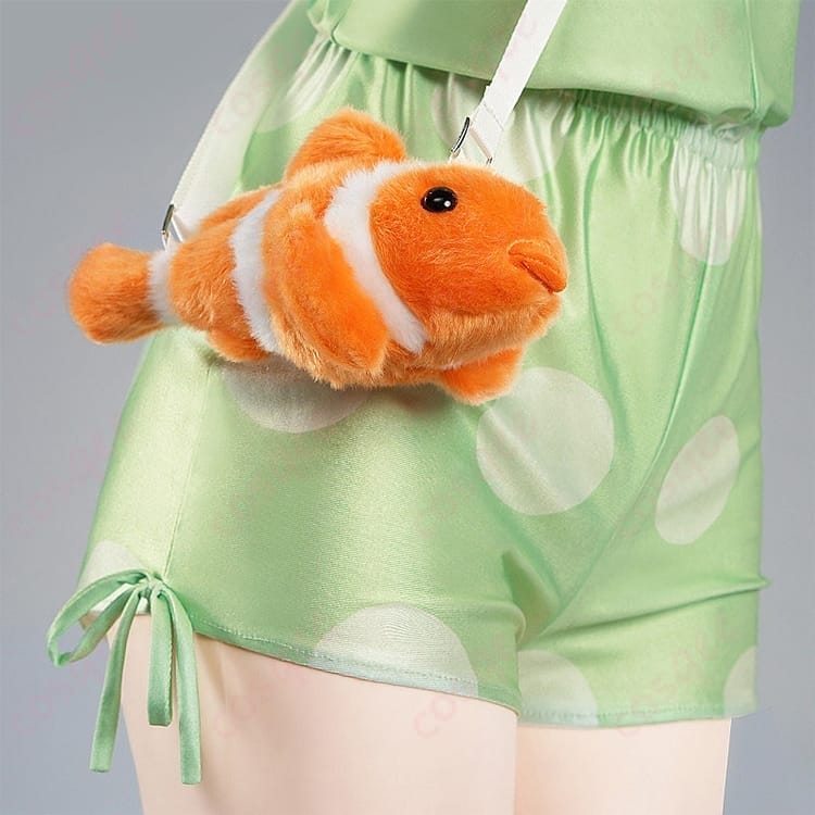 ブルアカ シュエリン水着コスプレ衣装｜伸縮素材で快適、魚モチーフ小物付き - 4枚目の画像