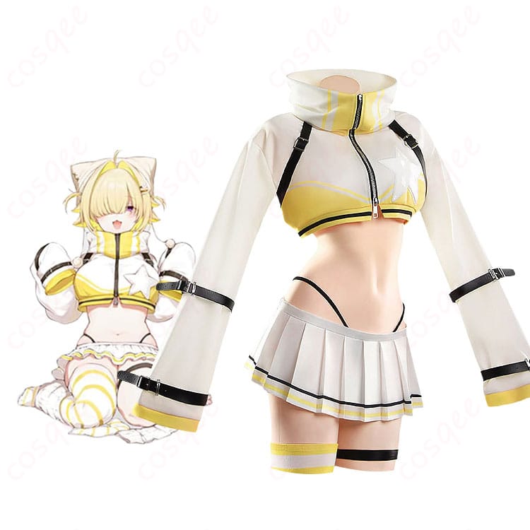 『勝利の女神:NIKKE』エレグのキャラクタービジュアルと通常衣装の商品イメージ