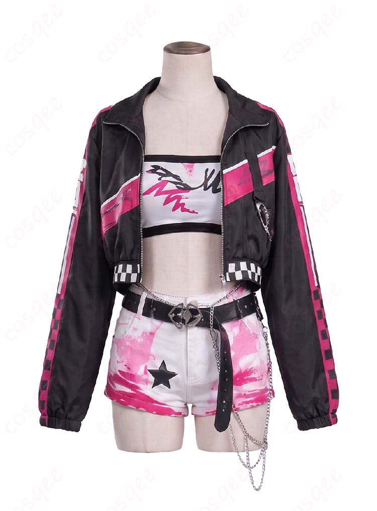 響咲リオナHarajuku Original衣装のジャケットとショートパンツ正面