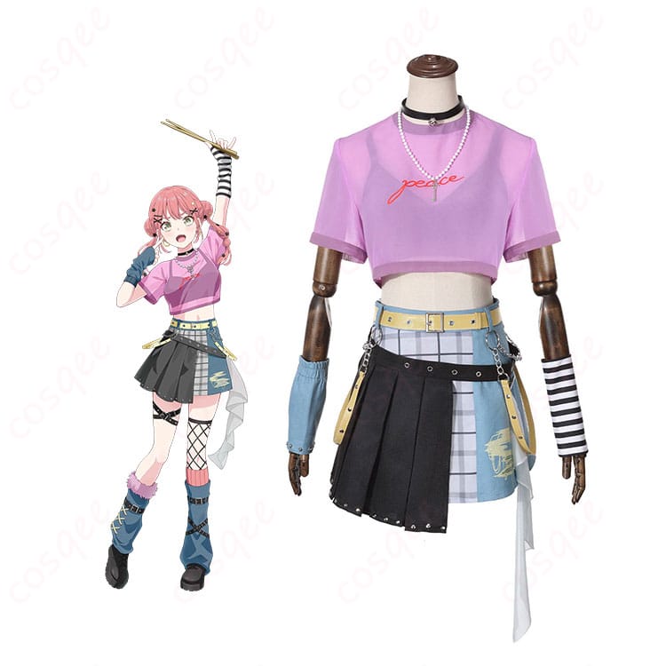 『BanG Dream! Our Notes』梅里ちえりのキャラクタービジュアルと一家Dumb Rock!ドラム担当衣装