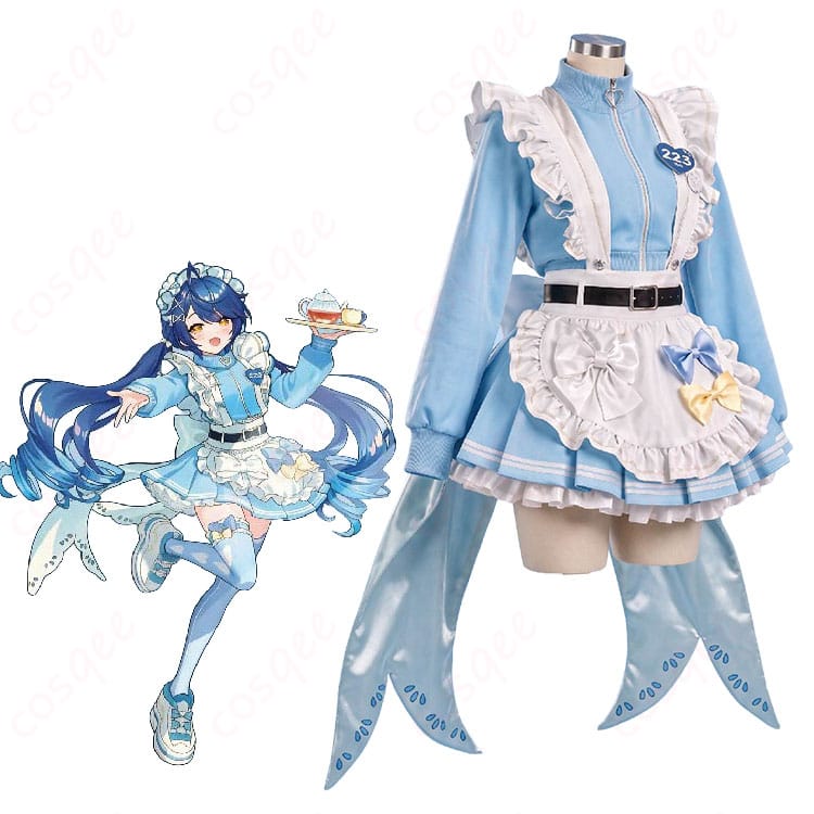 にじさんじ天宮こころのキャラクタービジュアルとJersey Maidtesジャージメイド衣装