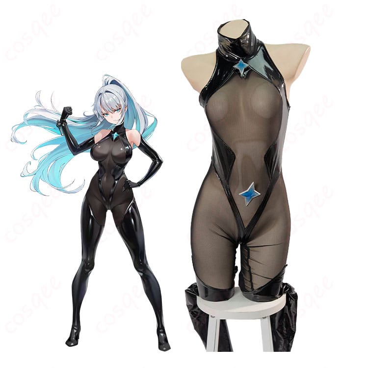 『勝利の女神:NIKKE』アークレンジャー・ブラックのキャラクターイメージとコスプレ衣装セット
