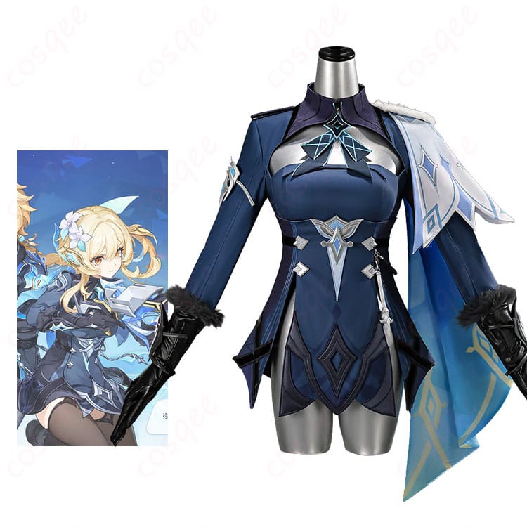 『原神』蛍のキャラクターイメージと冬の夜を狩る者 戦闘服コスプレ衣装