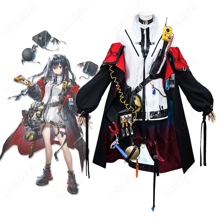 アークナイツのクロージャ通常衣装を着用したキャラクターイメージと商品全体