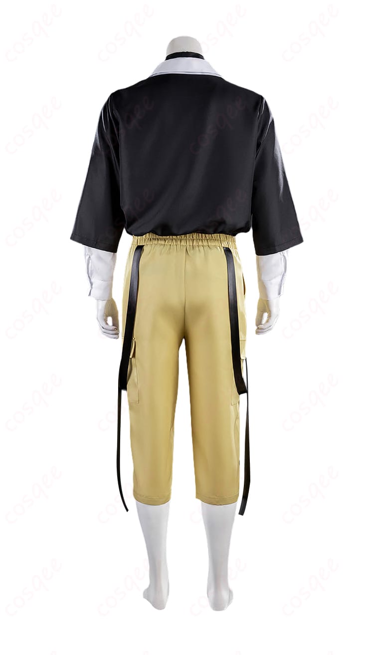 漣伯理コスプレ衣装の背面デザインと肩周りの装飾
