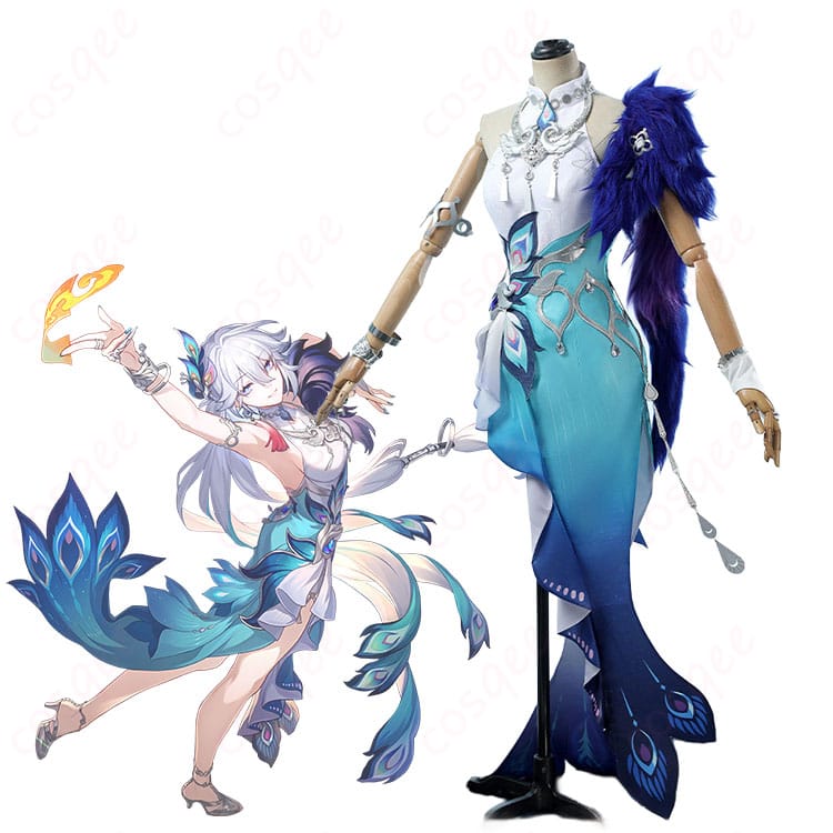 崩壊:スターレイルの爻光キャラクタービジュアルとコスプレ衣装の比較