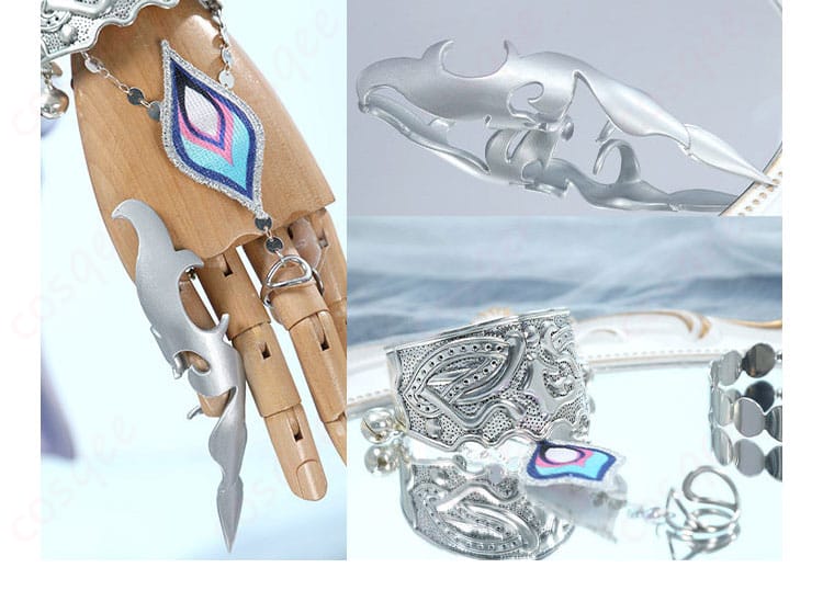 爻光コスプレ用イヤリングの装飾ディテール