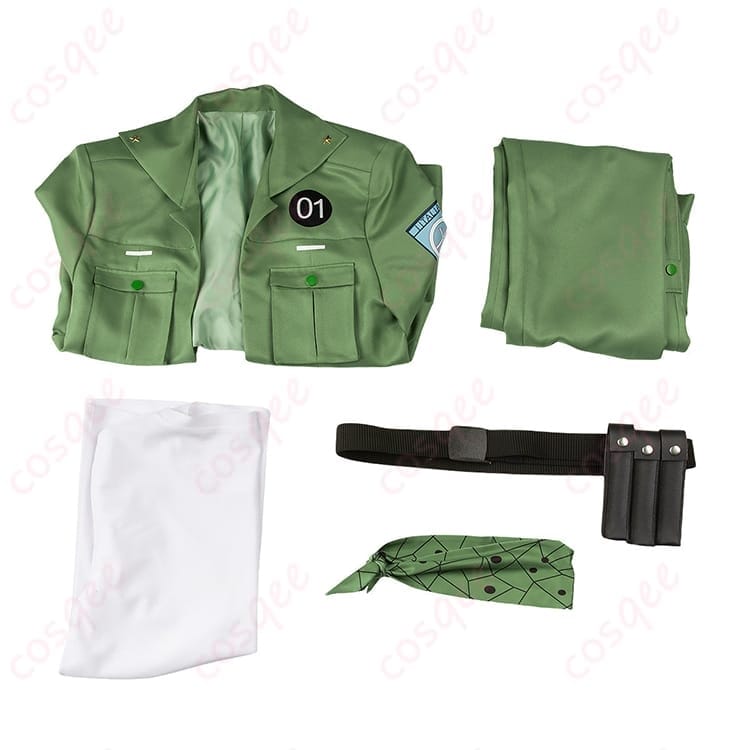 コロネロ グリーン軍服風コスプレ衣装｜精悍な再現度と動きやすい5点セット - 6枚目の画像
