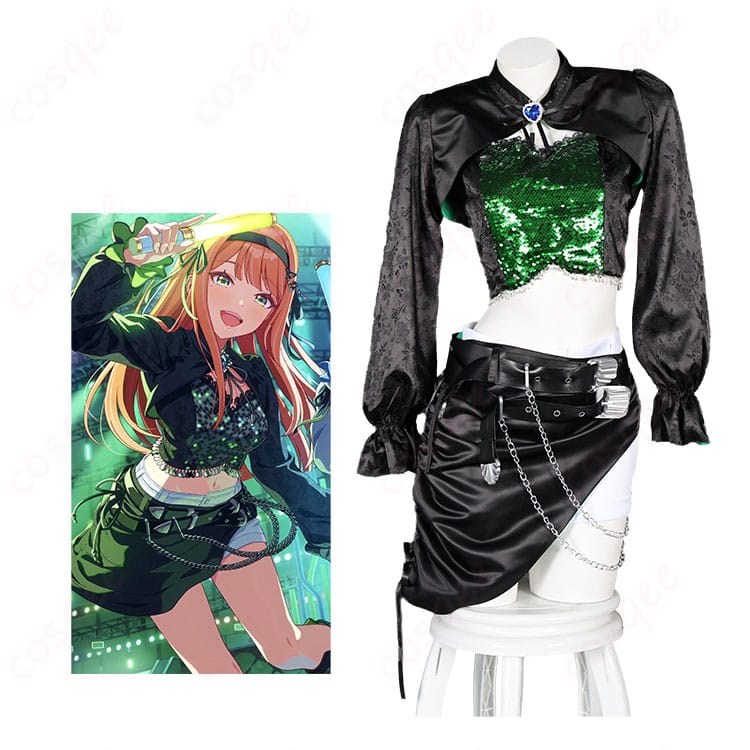 『学園アイドルマスター』紫雲清夏のキャラクターイメージと、ときめきエモーション REVERSI衣装の商品イメージ