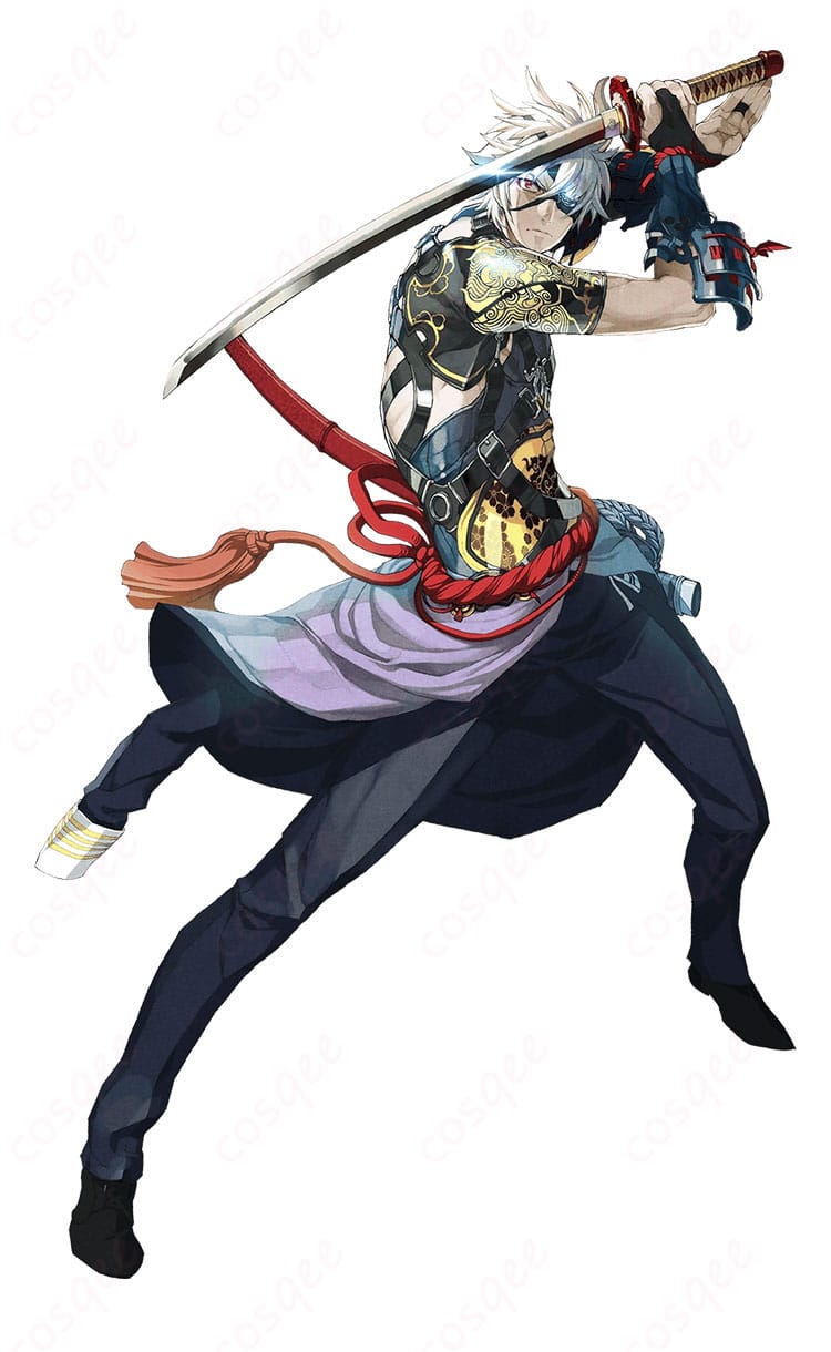 刀剣乱舞ONLINE鬼丸国綱衣装の右側シルエットと側面ディテール