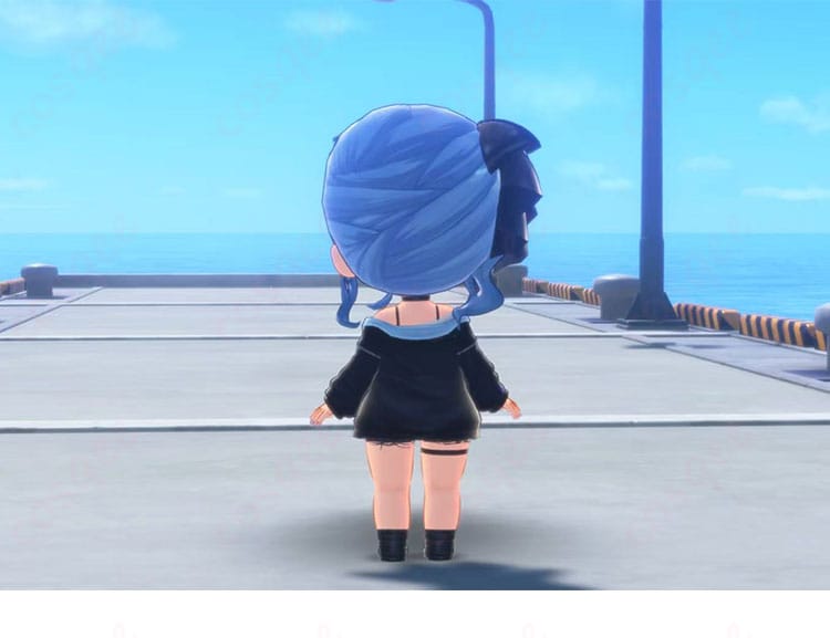 星街すいせい水着Ver.コスプレ衣装のコートとショートパンツ背面デザイン