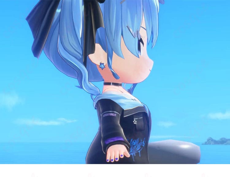 星街すいせい水着Ver.コスプレ衣装の右側シルエットとベルト配置