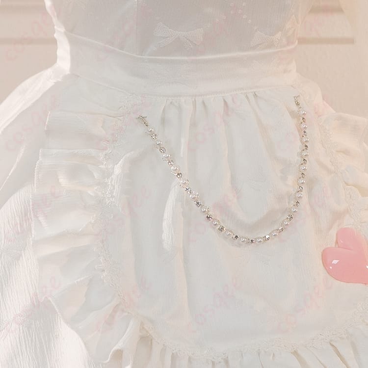 勝利の女神：NIKKE アリス 白メイド衣装セット｜うさ耳付きで上品に再現 - 5枚目の画像