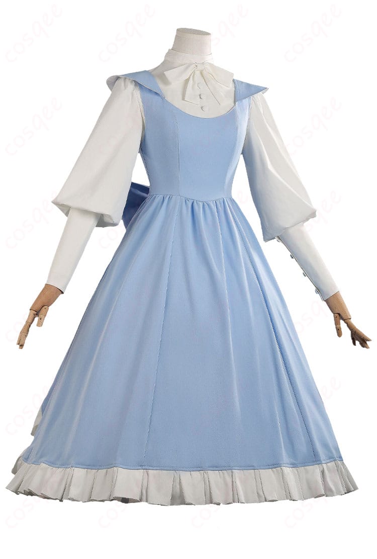 ロキシー私服のワンピースとジャンパースカートを横から見たシルエット