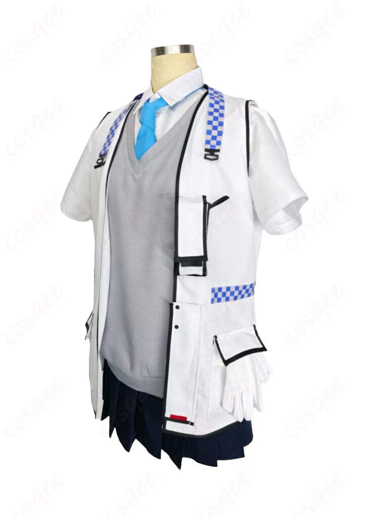 ミレニアム生徒A学園制服コスプレ衣装左側のシルエットとパーツ構成