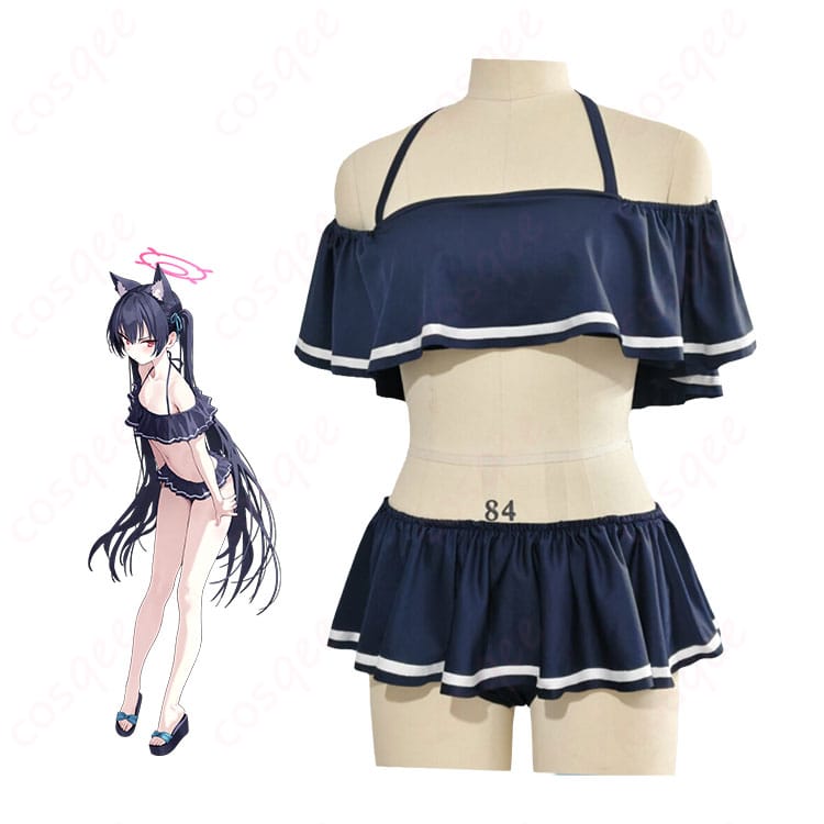 『ブルーアーカイブ』黒見セリカのキャラクターイメージと水着Ver.コスプレ衣装