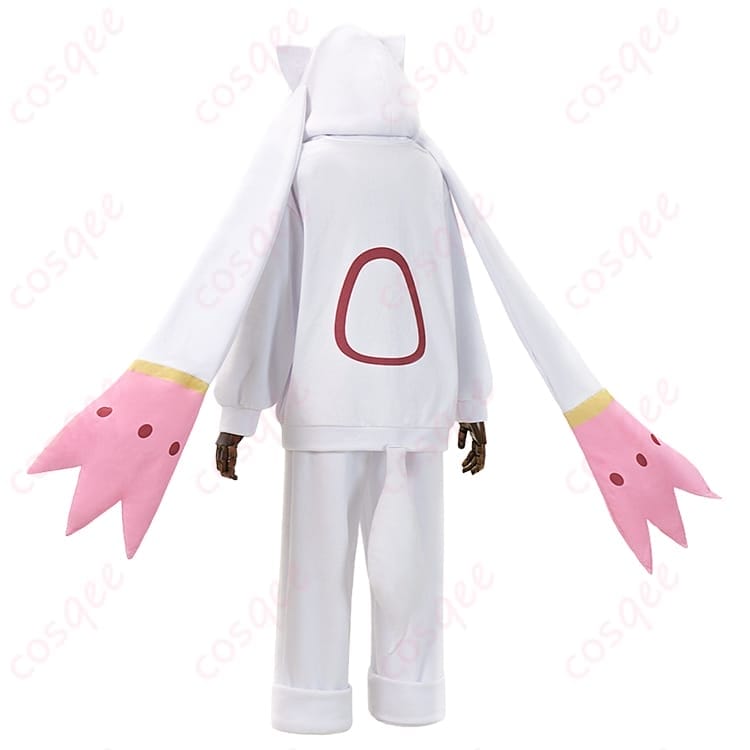 鹿目まどか キュゥべえ着ぐるみパジャマVer. 可愛いコスプレ衣装4点セット - 3枚目の画像