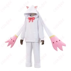 鹿目まどか キュゥべえ着ぐるみパジャマVer. 可愛いコスプレ衣装4点セット - 2枚目の画像（サムネイル）