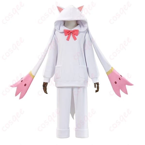 鹿目まどか キュゥべえ着ぐるみパジャマVer. 可愛いコスプレ衣装4点セット