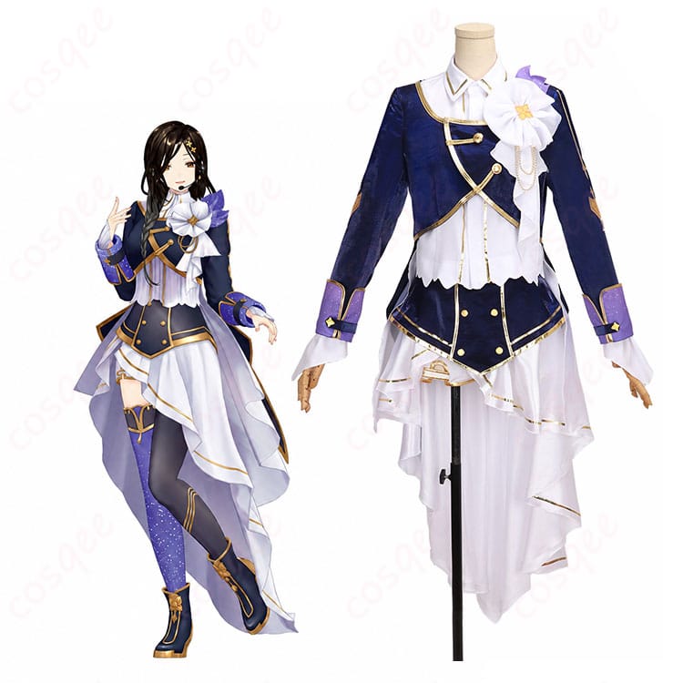 にじさんじ白雪巴のキャラクタービジュアルと共通衣装Ver.コスプレ衣装