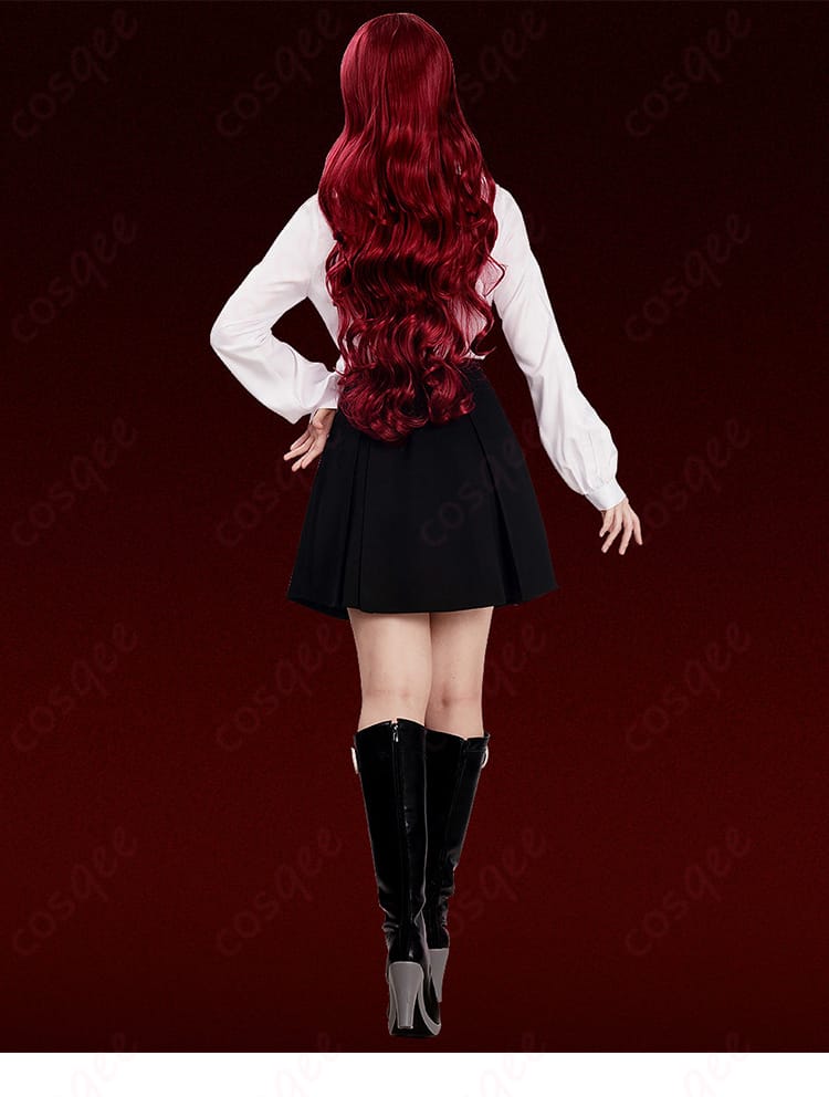 桐条美鶴 月光館学園制服コスプレ衣装の着用時における背面シルエット