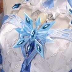 『原神』氷の女皇 コスプレ衣装｜王冠付きで威厳を演出する華やかドレスセット - 3枚目の画像（サムネイル）
