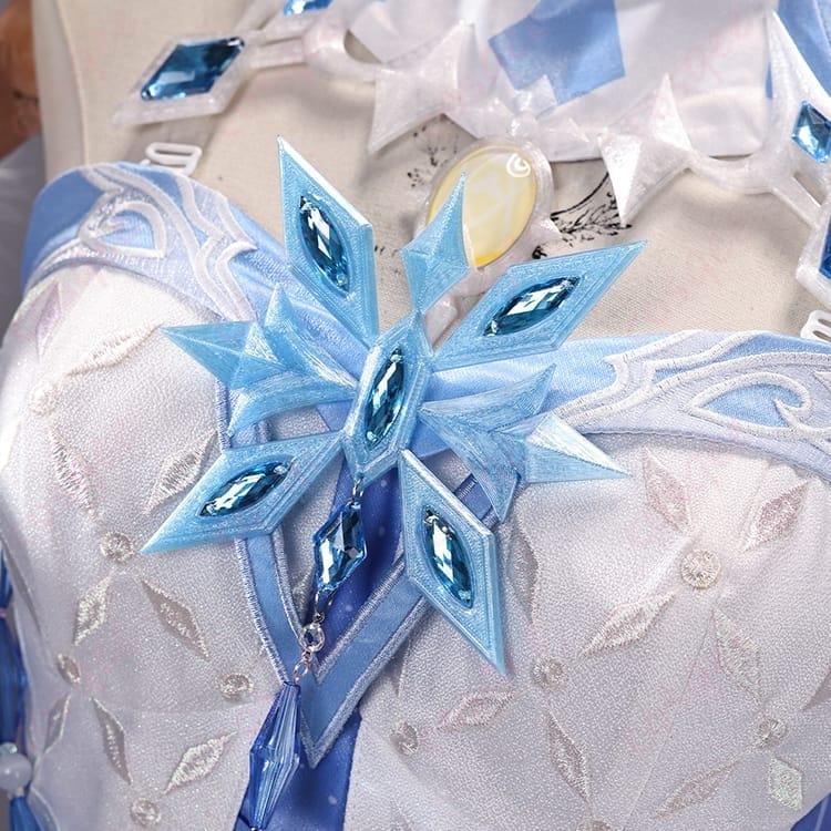 『原神』氷の女皇 コスプレ衣装｜王冠付きで威厳を演出する華やかドレスセット - 3枚目の画像