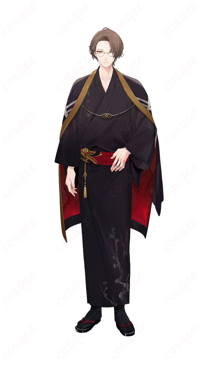にじさんじ加賀美ハヤトの和服Ver.新衣装を着用した全身コスプレイメージ