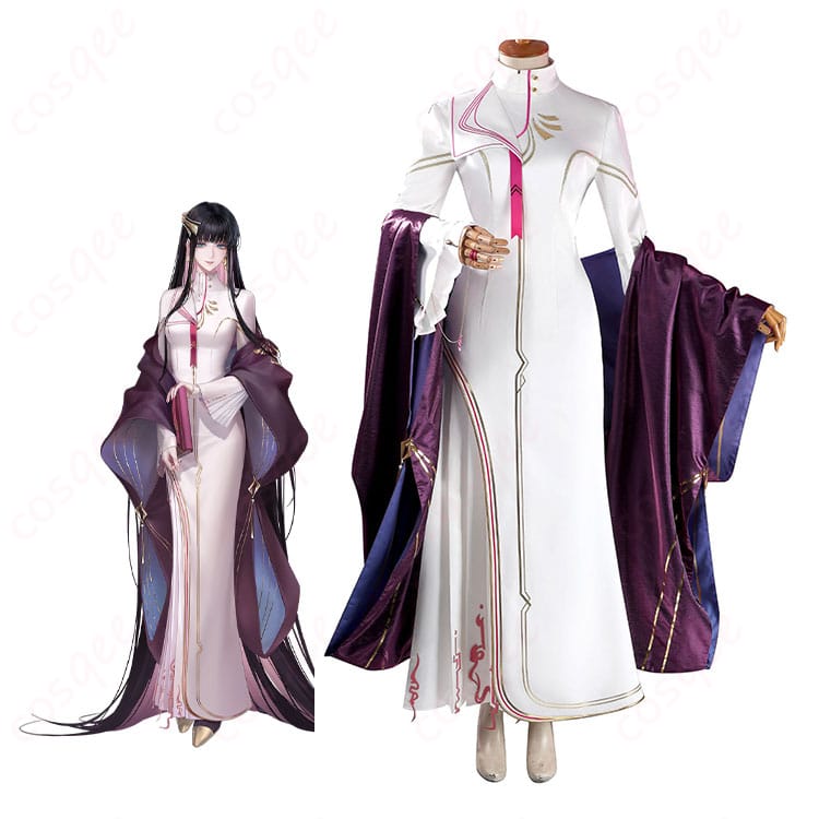『無期迷途』シーリンのキャラクター画像と蒼藍ドーム衣装の商品比較