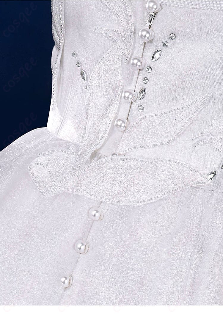 「心に残る羽の痕」ドレスの立体的な服飾ディテール