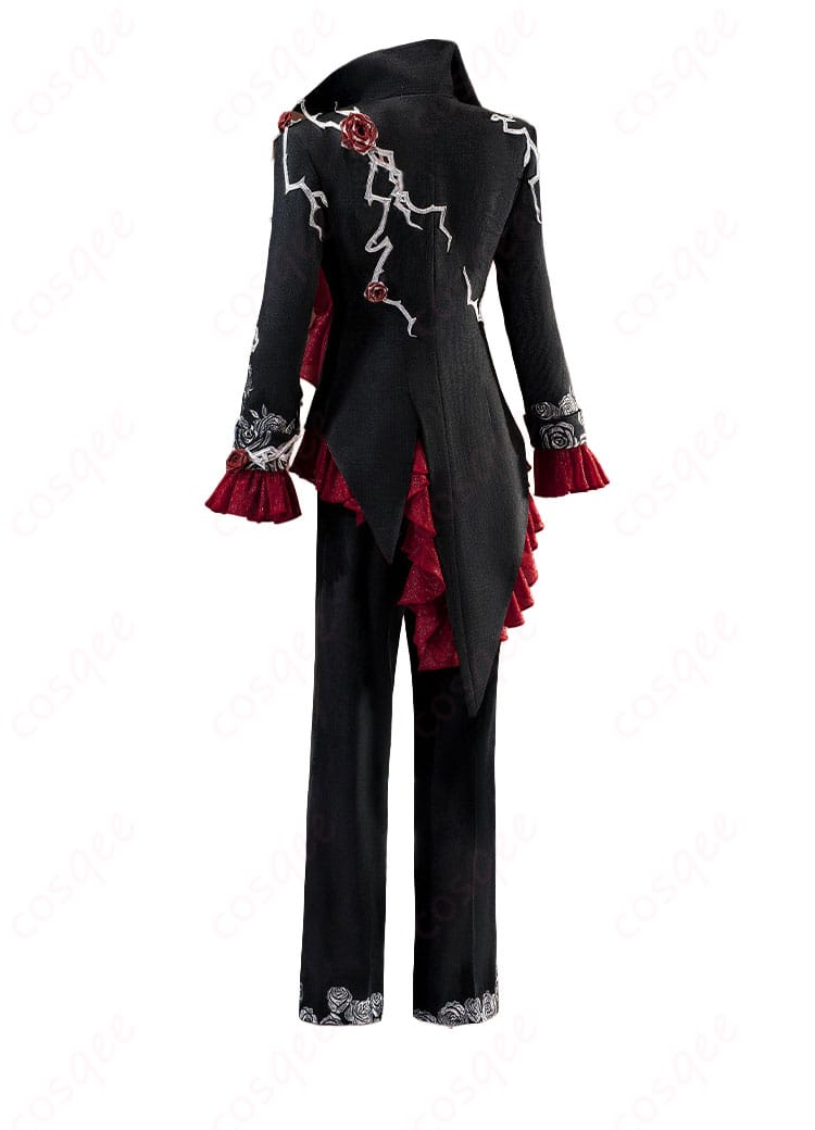 第五人格ウアイスネSSRコスプレ衣装のジャケットとパンツを背面から見たデザイン