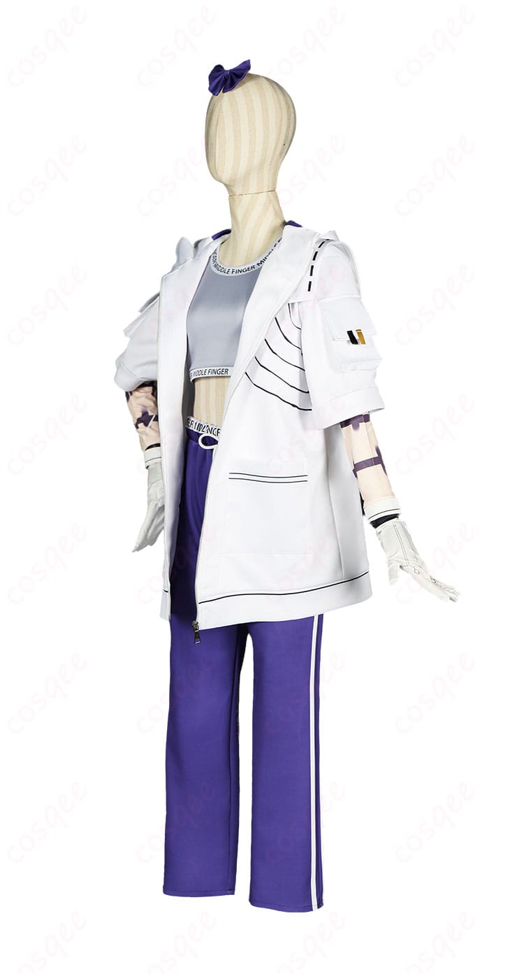 Limbus Companyキラのコスプレ衣装を側面から見たシルエット