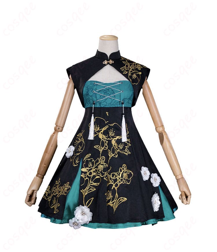 初音ミクツリービレッジカフェ版チャイナ風衣装の正面デザイン